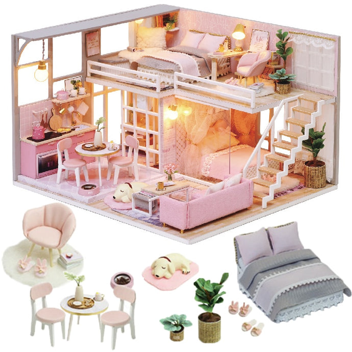 Wooden Doll House for Princess